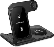 Homoyoyo Foldable Wireless Charger Station Charging Dock for Phone Smartwatch Earbuds Fast Wireless Charging Pad Travel Friendly Design Wide Compatibility Safe Use