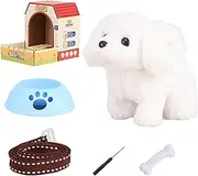 Walking Puppy,Electronic Interactive Pet | Electronic Interactive Animals Dog with Rope Walking Barking Tail Wagging for Children