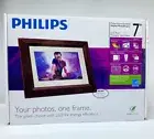 Philips Home Digital Photo Frame 7” LCD - Mahogany - SPF3472/G7 - NEW OPEN BOX