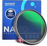 NEEWER 67mm Black Diffusion 1/4 Effect with ND2-ND32 Variable ND Filter 2 in 1, HD Neutral Density Filter with Mist Dreamy Cinematic Features, Water Repellent/Scratch Resistant/Dust Proof, No X Cross