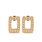[Marni] Marni Square-frame Diamond Earring ONE SIZE GOLD/WHITE