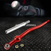 DUAL BEND T6061 MT RED SHORT THROW SHIFTER+CHROME 3.75"EXTENSION FOR EK EG DB DC
