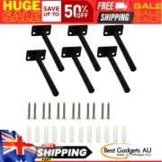 Floating Shelf Brackets 6 Pcs 8" Concealed Blind Retro Wall Mounted Shelf Suppo
