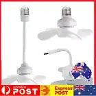Ceiling Fan Lamp E27 Base/USB Modern LED Ceiling Fan Light Bulb Fan with Socket