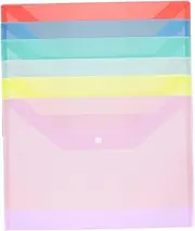 ARTIBETTER 6Pcs File Storage Bags with Snap Button Document Folders for School and Office Organization Practical File Folder Organizer for Receipts and Papers