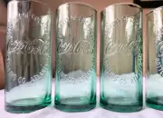 Green Coke Glasses Embossed Property Coca Cola Bottling Co Atlanta GA 2009 (4)