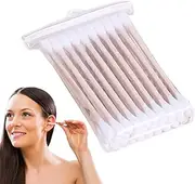 Cotton Swabs, Disposables Cotton Buds, Eco-friendly Double Sided Round Cleaning Qtips, Recyclable and Biodegradables Wooden Sticks for Ears Keyboard Wound Cleaning Cleaning and Makeup