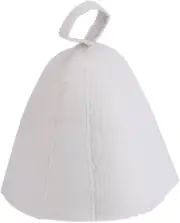 Wool Felt Sauna Hat Russian Banya Cap 100% Wool Felt White Sauna Hat for Head...