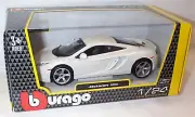 McLaren 12C in Pearl White 1:24 Scale Diecast burago New in Box 21074
