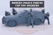Police Toy Soldiers - Modern Cop & SWAT Team - 54mm - 1:32 Scale - Army Men