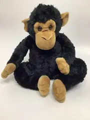 Aurora Naturally Plush Monkey Black Brown Realistic Chimpanzee Stuffed Animal