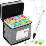 72 Pastel Markers Alcohol Marker Set, Dual Tip Art Markers Set, Alcohol-Based...