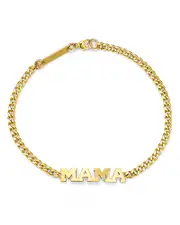 Zoe Chicco 14K Yellow Gold Personalized Mama Link Bracelet