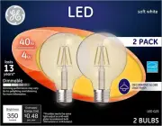 GE Lighting 23192 Clear Finish Light Bulb Dimmable LED G25 Decorative Globe NEW