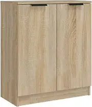 vidaXL Sideboard Indoor Living Room Cupboard Home Organiser Side Console Telephone Cabinet Home Organiser Storage Sonoma Oak Engineered Wood