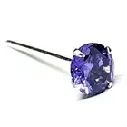 Amethyst Nose Stud 3mm Stone 22g (0.6mm) Devotion Stone 925 Silver L Bendable