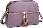[Dasein] Women's Designer Quilted Crossbody Bags Twist Lock Shoulder Bags Satchel Handbags w/Chain Strap