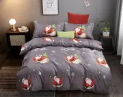Christmas Santa Doona/Quilt Cover Set Queen/King/Super King Size Bed M425