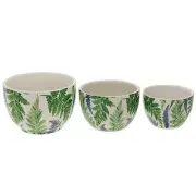 Ceramic Bowls Nesting Prep Serving Bowl Set, 3 Sizes, Arwea