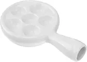 Garneck 1Pc Ceramic Escargot Baking Plate with Handle Snail Dish Serving Plate for Home Kitchen Gadget for Baking and Serving Escargots and Appetizers