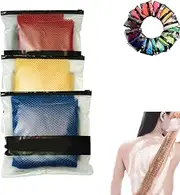 Afroscrub African Exfoliating Net Sponge, Afroscrub African Exfoliating Net Long Bath Sponge Shower Body Scrubber, Back Scrubber for Sensitive Skin and Shower for Daily Use (3pc-E)