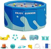 ETUCYNG Non-Inflatable Swimming Pool,Portable Hard Shell Folding Family Pool - Foldable Swimming Pool for Boys, Girls, Adults, Families, Pets