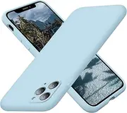 Cordking Designed for iPhone 11 Pro Case, Silicone Ultra Slim Shockproof Phone Case with Soft Anti-Scratch Microfiber Lining, [Enhanced Camera Protection], 5.8 inch, Sky Blue