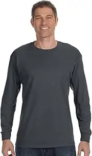 Jerzees 5.6 oz. 50/50 Long-Sleeve T-Shirt, Charcoal Gray S
