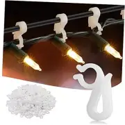 Mini Christmas Light Clips for Gutters, Shingles and Outdoor Decor - 200 Pack
