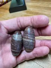 Shiva Lingam Rocks Narmada River Imported From India Pair Two Specimens 560