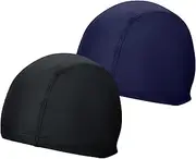 2 Pcs Elastic & Lightweight Swimming caps, Comfortable Fabric Swimming Hats for Women Men Kids and Adults, Unisex Nylon/Non-Slip Bathing Caps for Long Short Hair