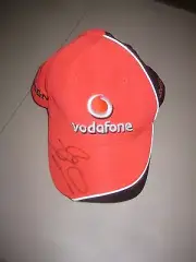 Jenson Button (England) signed F1 Vodafone McLaren Cap - Red/Orange/Black + COA