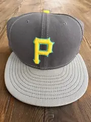 Vintage MLB New Era 59Fifty Fitted CUSTOM Pittsburgh Pirates Hat Cap 7 1/2"