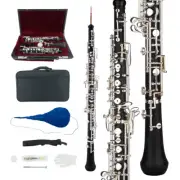 Oboe music instrument C key Full Automatic Ebonite wood left F Resonance Silver