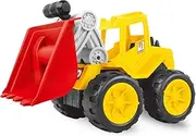 TOYVENTURES Huge Size Push and Go Construction Vehicle Monster Dump Truck Digger Dumper Bulldozer Excavator Toy (1 Piece, Size Big 11 Inch) (Bulldozer)