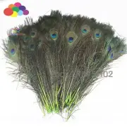 100 PCS Fluorescent peacock feathers dyed 40 to 45 centimeters 16 to 18 inches