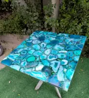 24" Green Agate Top / Agate Counter Coffee Table Top / Home Decor