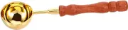 Tofficu Wooden Metal Sealing Wax Spoon Wax Melt for Sealing Wax Melt Spoon Wax Seal Scoop Portable Seal Wax Tool