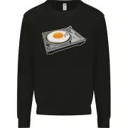 Egg Decks DJ DJing Turntable Record Player Kids Sweatshirt Jumper