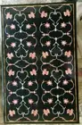 6'X3' antique black Marble Coffee dining Table Top Inlay pietra dura mosaic work