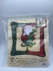 Candamar Quick N Fun Felt Applique Christmas Pillow Kit “Ho Ho Ho Be Jolly”