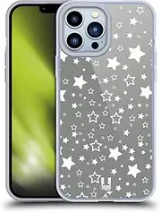 Head Case Designs Stars Silver Holiday Collection Gel Case [Military Grade Protection] Compatible with Apple iPhone 13 Pro Max