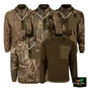 DRAKE WATERFOWL SYSTEMS MST ENDURANCE 1/4 QUARTER ZIP CAMO PULLOVER JACKET