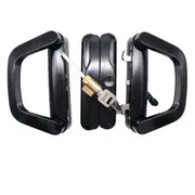 OZNALA Sliding Glass Patio Door Lock Set Pull Handle Door Hardware Key Metal DIY w/ Key