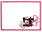 Sewing machine Embroidered quilt label filigree pink personalize text message