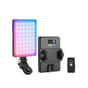 Rgb Selfie Light with App Control 94 Led Cri97 2000mah Rechargeable Cold Shoe Mount Universal