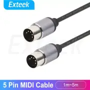 Premium 5 Pin DIN Male Audio MIDI to MIDI Cable Connector Interface Jack Plug