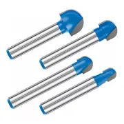 4PCS/Set 1/4 Inch Shank Round Nose Router Bit Core Router Bit Replacement