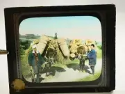 Going to Market Japan Hand Colored Tinted Magic Lantern Museum Slide