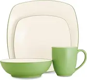[Noritake] Colorwave Apple 4-Piece Square Place Setting, Service for 1